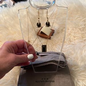 Alexis Bittar Black and Gold Earrings